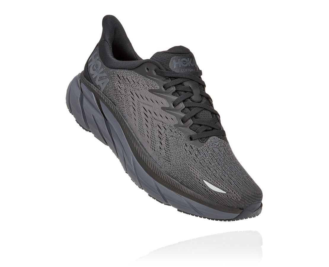 Hoka One One Clifton 8 - Sapatilhas De Estrada Homem - Pretas, VZ24187